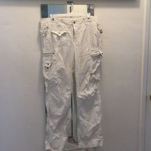 Gap white multi pockets long pant